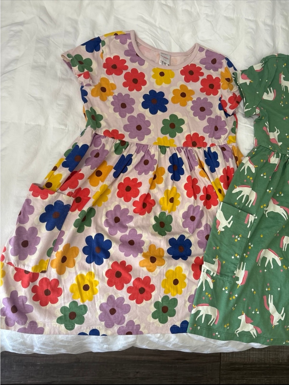 Hanna Andersson Pink Floral Pocket Dress with Multicolor Blooms